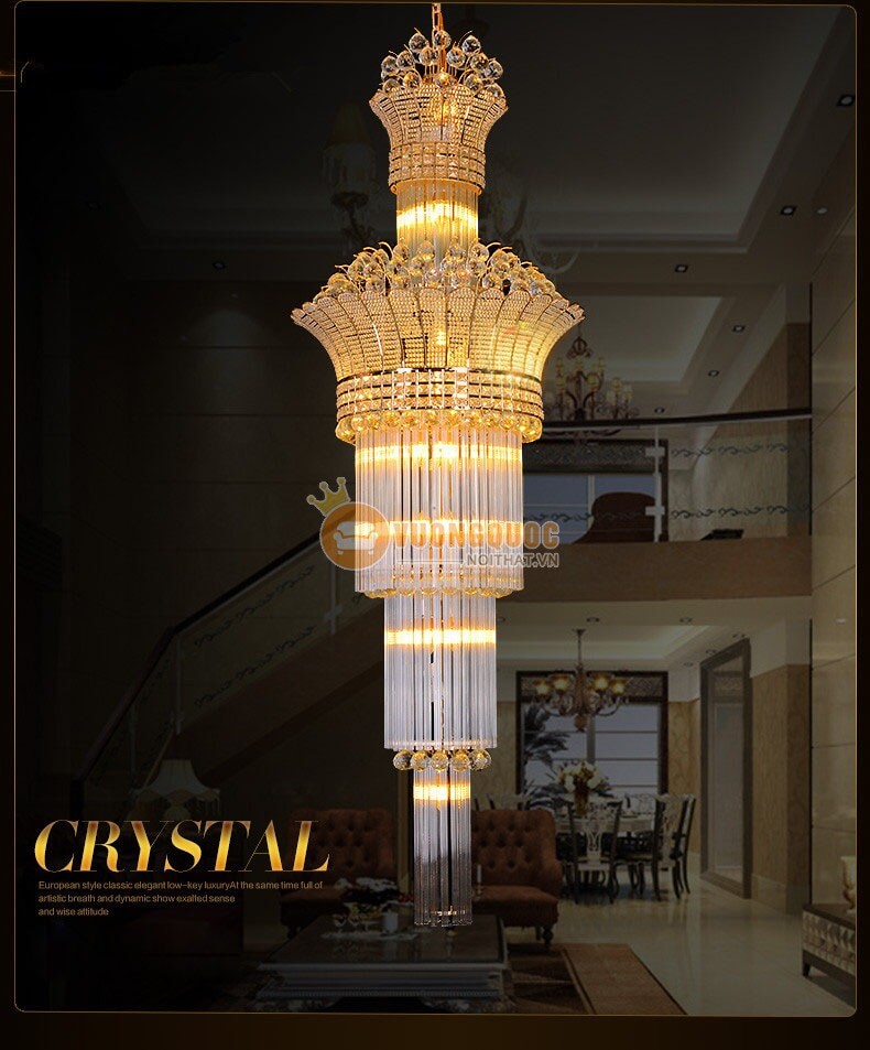 Đèn chùm pha lê tròn phong cách châu âu CM178-8